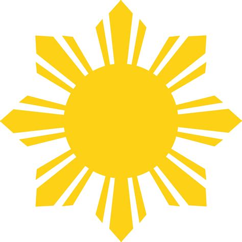 philippine flag sun png.